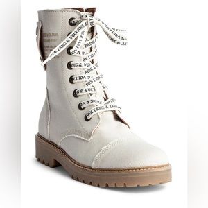 Zadig & Voltaire Joe Canvas boots size:40